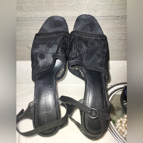 ZARA MESH POKA DOT SANDALS,  SIZE  42 - Picture 6 of 7